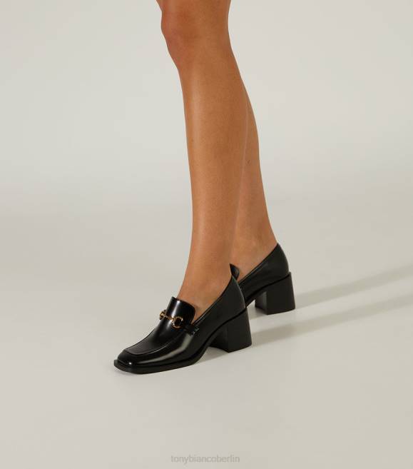 Slipper mit Absatz| de Tony Bianco Frauen Livia Freizeitschuhe Schwarz hochglänzend 4624357